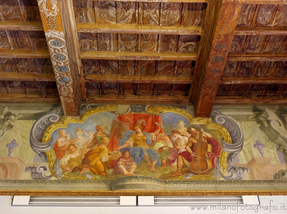 Vimercate (Monza e Brianza, Italy) - Minerva goddess of peace in one of the rooms of Palace Trotti